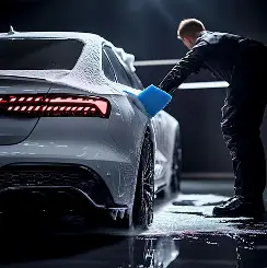 Crystal Car Detailing washing a vehicle